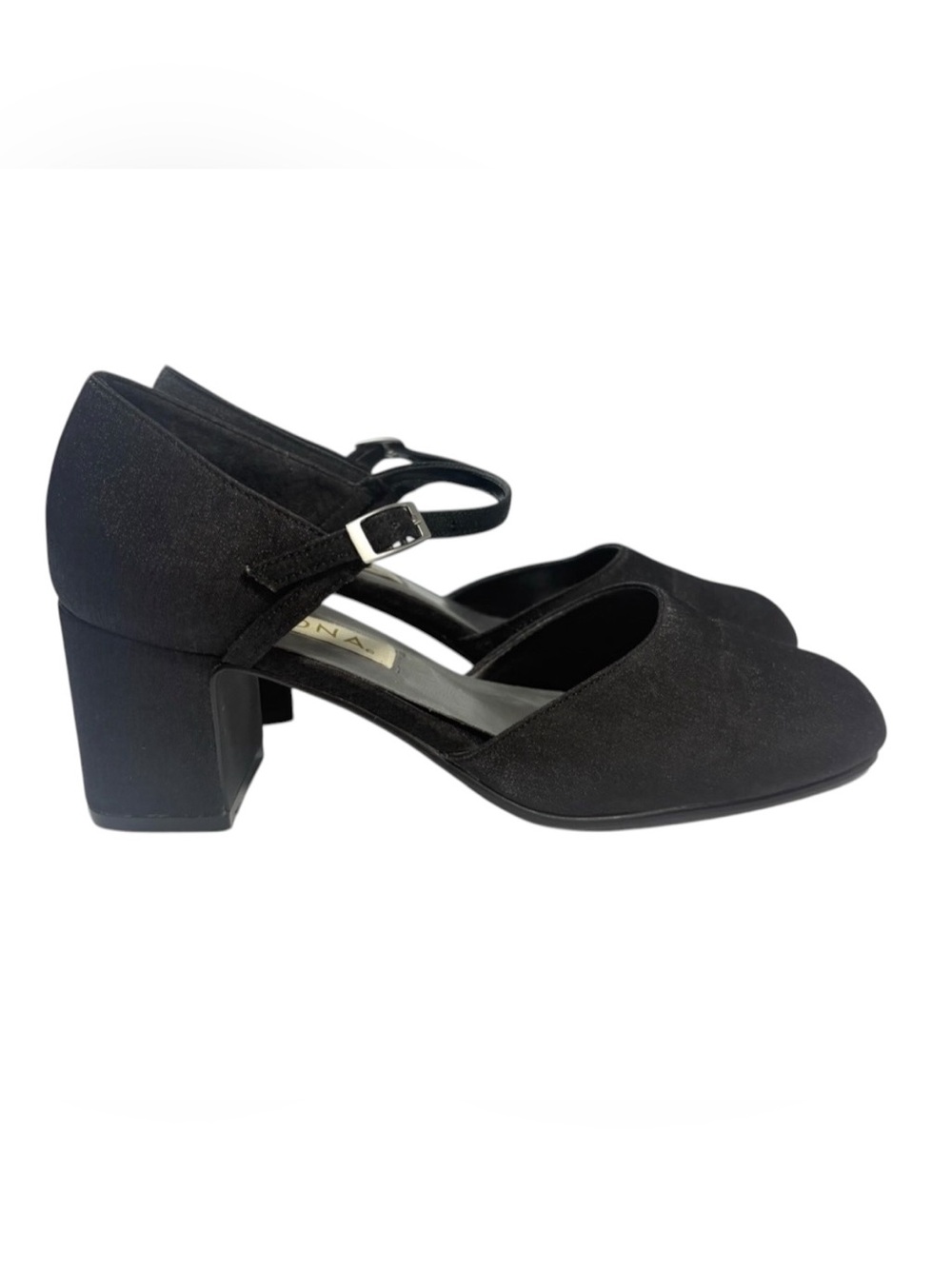 Merona Black Mary Jane Ankle Strap Block Heel Pumps Sz6.5